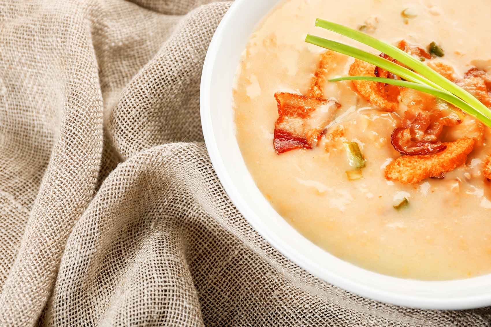 Beer and Cheese Soup with Bacon