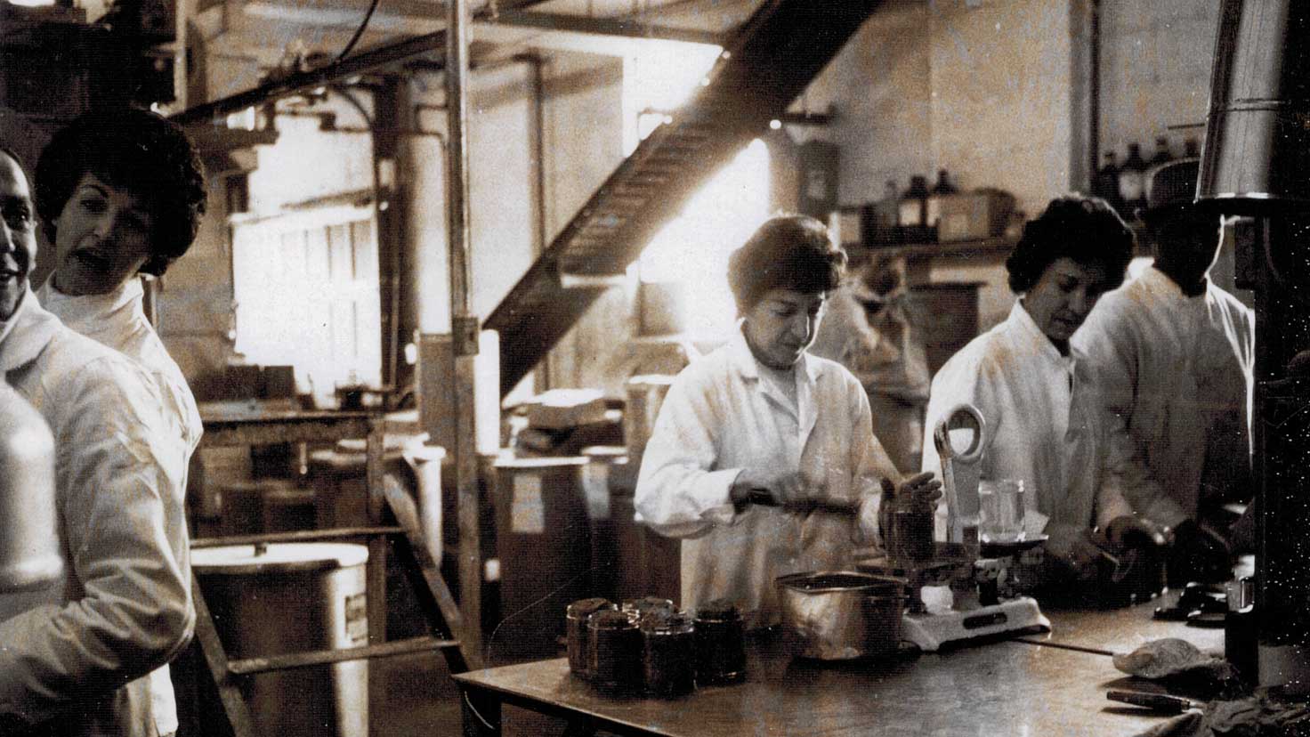 Workers at Major Products' original facility during the 1950's
